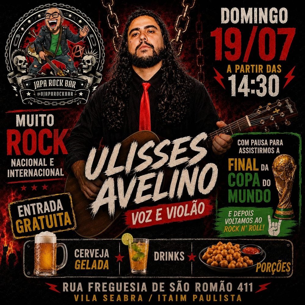 Cartaz de evento do Japa Rock Bar